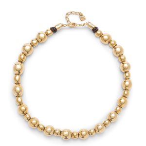 18k gold-plated bead pendant in two different sizes