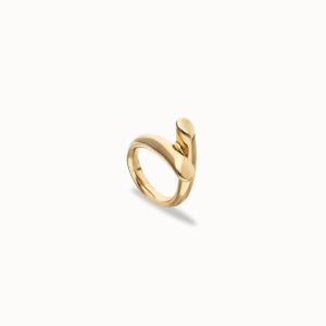 18k gold alloy ring in the shape of a tube
