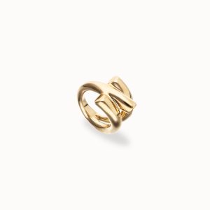 18k gold alloy ring in the shape of a tube