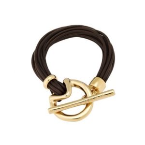 Multi-strand leather bracelet