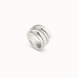 Irregular ring plated in sterling silver