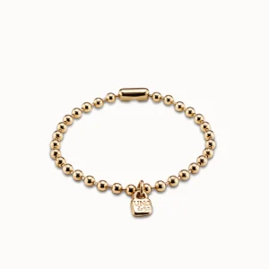 18k gold plated bead bracelet
